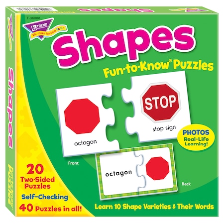 Trend Enterprises Shapes Fun-to-Know Puzzles T36008